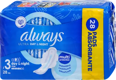 always Ultra egészségügyi betét day&night, 28 db