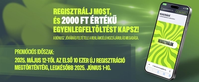 Szerencsejáték Zrt. - 2025 májusi regisztrációs bónusz akció