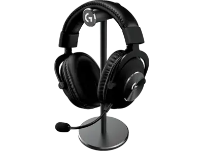 LOGITECH G Pro X vezetékes gaming fejhallgató mikrofonnal + állvány, USB, fekete (991-000358)
