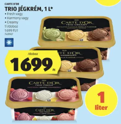 Carte'dor Trio Jégkrém, 1 l