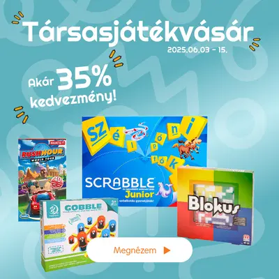Társasjátékvásár (akár -35%)