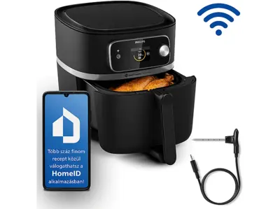 PHILIPS HD9880/90 Airfryer 7000 Combi XXL Forrólevegős sütő, 2200 W, fekete