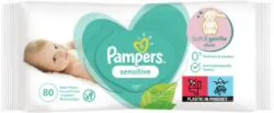 Pampers Sensitive Alkoholmentes Nedves törlőkendő Csecsemőknek 80 db (81687187)