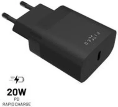 FIXED USB-C - PD, 20W, fekete töltő adapter