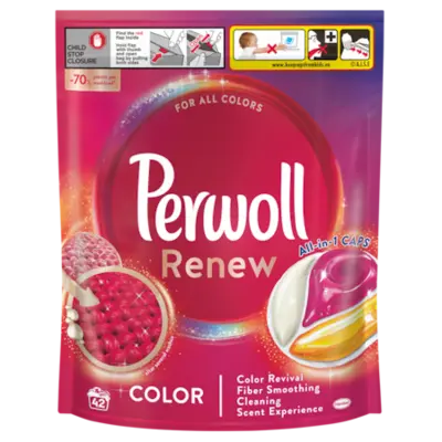 Perwoll Renew Color Mosószer kapszula, 42 mosás