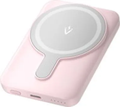 Vention 5000mAh Magnetic Wireless Power Bank 20W Pink Light Indicator Display Type 5000 mah