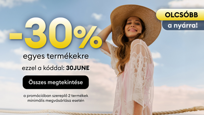 30% kedvezmény egyes termékekre
