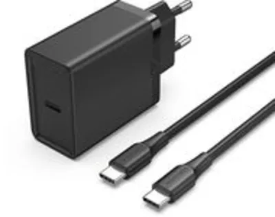 Vention 1-port 25 W USB-C Wall Charger with Cable EU-Plug fekete töltő adapter
