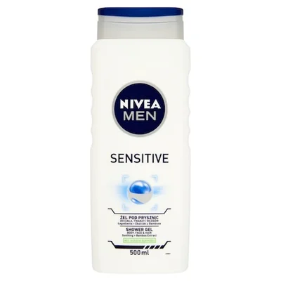 Nivea Men Sensitive tusfürdő gél férfiaknak 500ml (9005800286570)