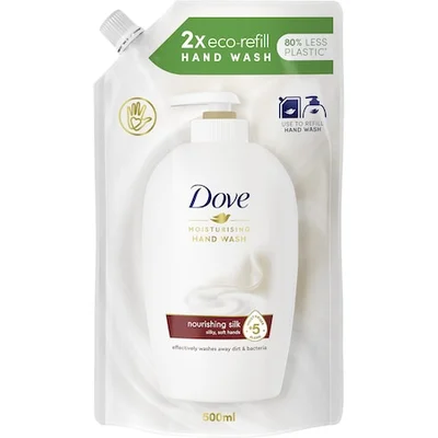 DOVE Fine Silk folyékony krémszappan utántöltő, 500 ml