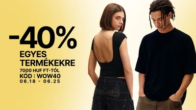 40% kedvezmény egyes termékekre