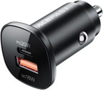 ACEFAST Car Charger (USB-C 20W + USB-A 18W) 38W Black autós töltő