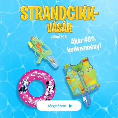 Strandcikkvásár (akár 40% kedvezmény)