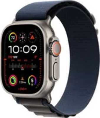 Apple Watch Ultra 2 49mm Titanium Case with Blue Alpine Loop - Large okosóra