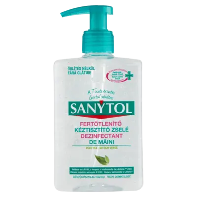 Sanytol fertőtlenítő kéztisztító zselé zöld tea 250 ml