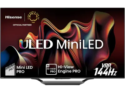 HISENSE 75U7NQ 4K UHD Smart 144Hz Mini-LED ULED TV, sötétszürke, 189 cm