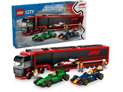 LEGO® City F1®-es kamion, RB20 és AMR24 autókkal (60445)
