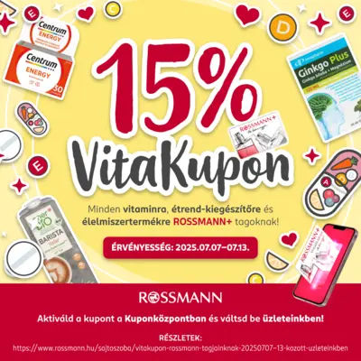 Vitakupon Rossmann+ tagjainknak 2025.07.07-13. között üzleteinkben! - ROSSMANN