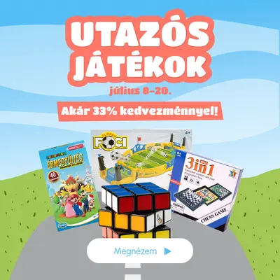 Utazós játékok akár 33% kedvezménnyel