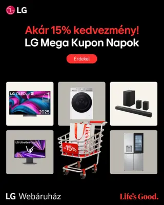 LG Mega Kupon Napok (akár 15% kedvezmény)