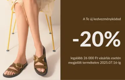 20% kedvezmény 26 ezer Ft felett a megjelöltekre