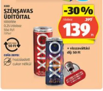 XiXo Szénsavas üdítő, 250 ml