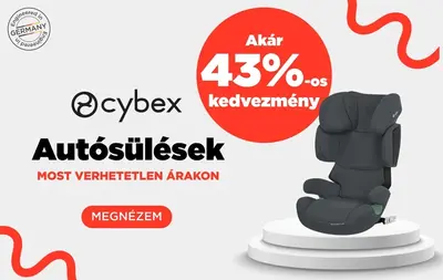 CYBEX autósülések kedvezménnyel (akár -43%)