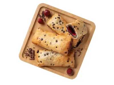 Belga csokis-meggyes párna, 90 g