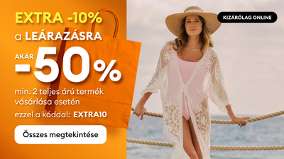 Extra -10% a leárazottakra (2 teljes árú terméknél)