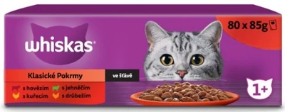 Whiskas Nedves Macskaeledel Klasszikus Ételek Szószban Tasakban 80x85 G