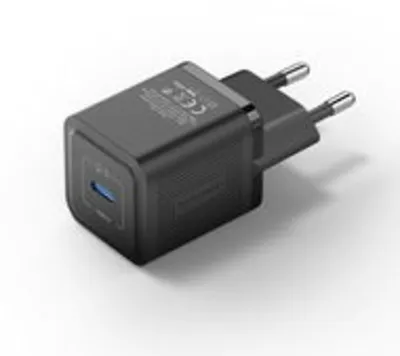 Vention 1-Port USB-C GaN Charger (20W) EU-Plug Black töltő adapter (AlzaPlus+)