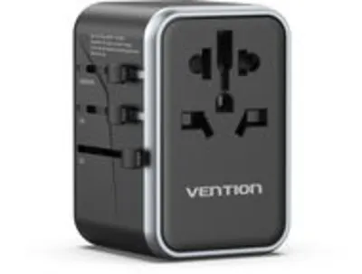 Vention 4-Port USB (C + A GaN Universal Travel Adapter (65W/65W/60W/5W) Black