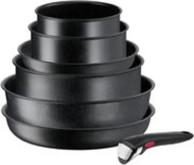 Tefal L3998702 Ingenio Black Stone edénykészlet, 7 db