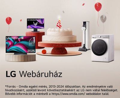 LG Webáruház 4. születésnapó (akár 15% kedvezmény)