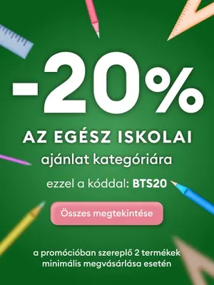20% kedvezmény iskolai cuccokra