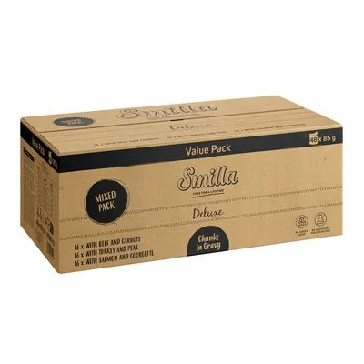 Smilla Deluxe tasakos zöldséges falatok szószban, 2 x 48 85 g