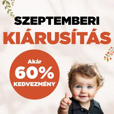 Szeptemberi kiárusítás (akár -60%)