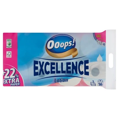 Ooops! Excellence Lotion toalettpapír 3 rétegű 16 tekercs