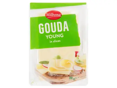 Milbona Szeletelt gouda sajt, 200 g