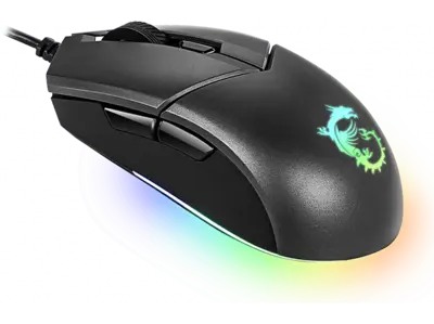 MSI CLUTCH GM11 Gaming egér, RGB, fekete (S12-0401650-CLA)