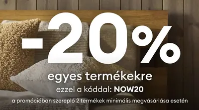 -20% egyes termékekre (min. 2 darabtól)