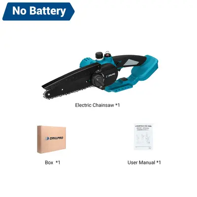 Drillpro 6 hüvelykes (15 cm) nagy hatékonyságú, szénkefe nélküli láncfűrész