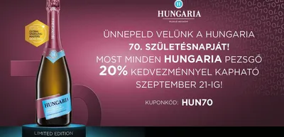 Hungária pezsgők 20% kedvezménnyel