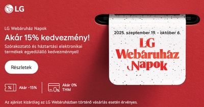 LG Webáruház napok (10-15% kedvezmény)