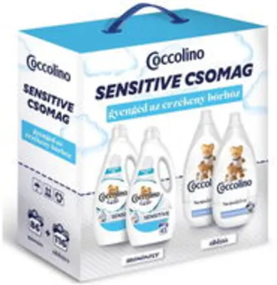 Coccolino Sensitive Mosószer és öblítő, 6,84 l (222 adag) (AlzaPlus+)
