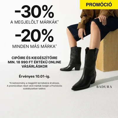 20-30% kedvezmény a megjelölt termékekre