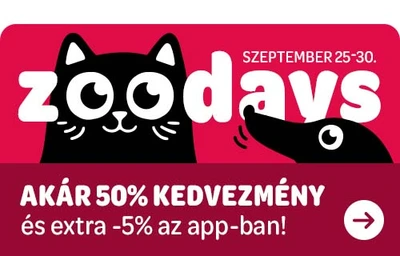 ZooDays (akár 50% kedvezmény)