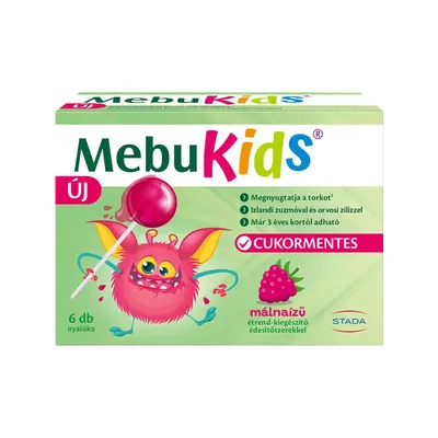 15% kedvezmény a MebuKids málnaízű étrend-kiegészítő nyalókára