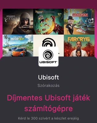 Telekom - Díjmentes Ubisoft játék számítógépre