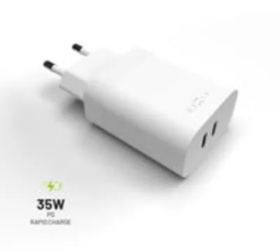 FIXED PD Rapid Charge 2 x USB-C - 3.0, 35W, fehér töltő adapter